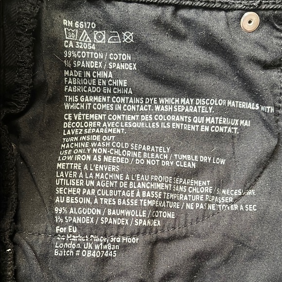 BDG Women's Black Denim Shorts - Picture 4 of 5